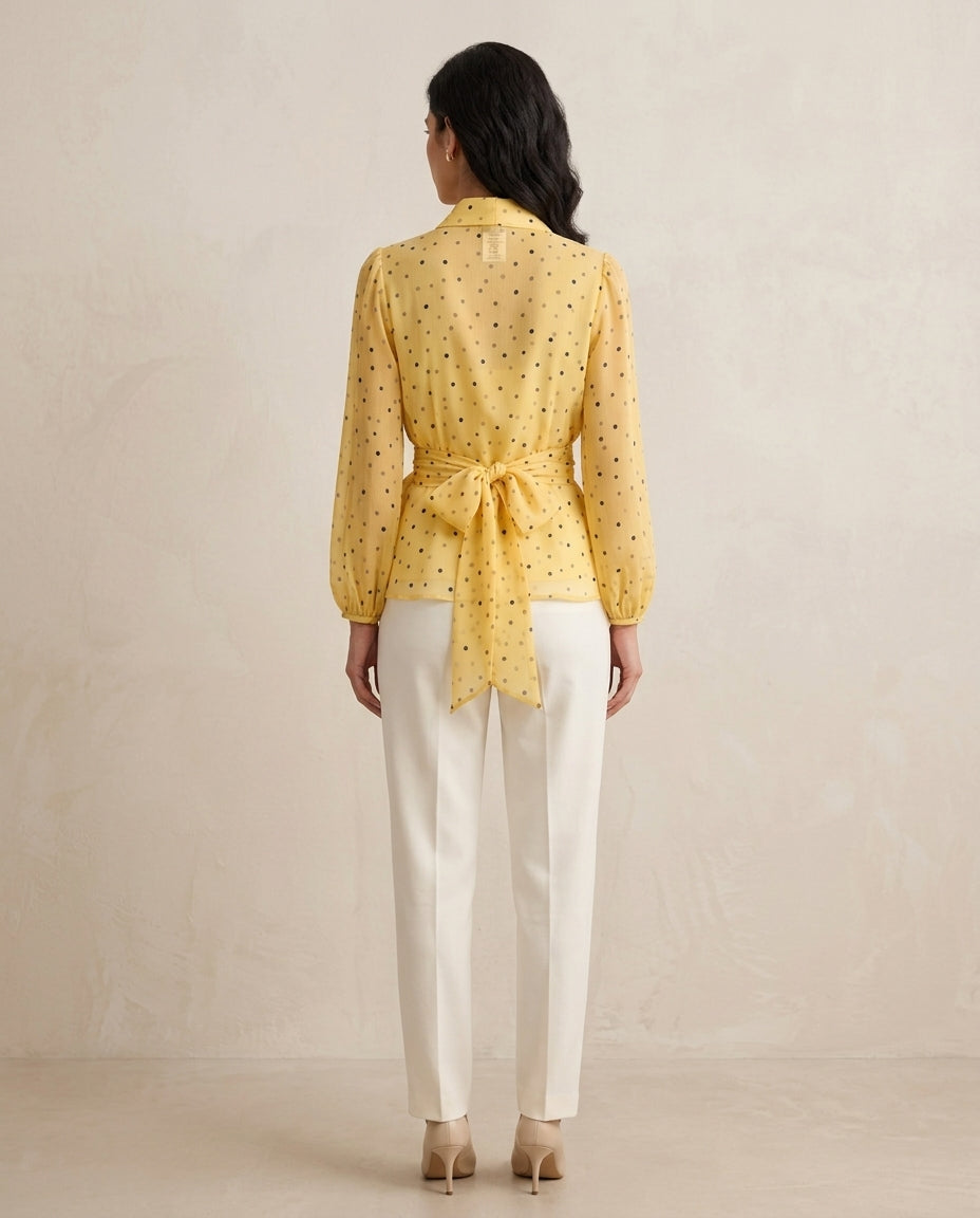Canary Yellow Chiffon Top