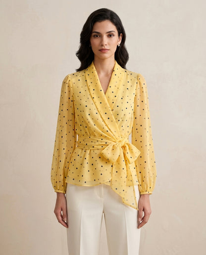 Canary Yellow Chiffon Top