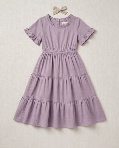 Lavender Ruffled Tiered Dress