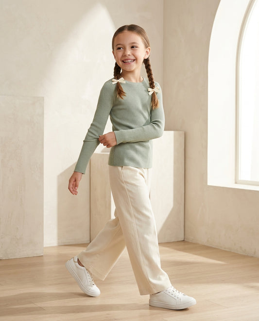 Sage Ribbed Knit Top