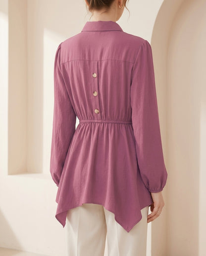 Mauve Pink Peplum Top