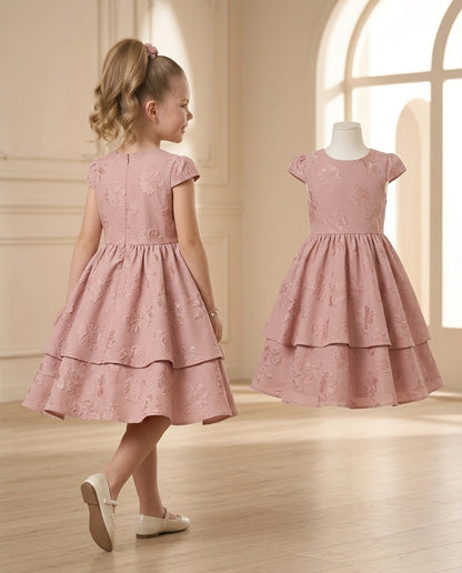 Dusty Rose Floral Party Dress