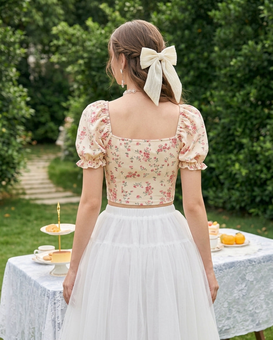Vintage Floral Crop Top
