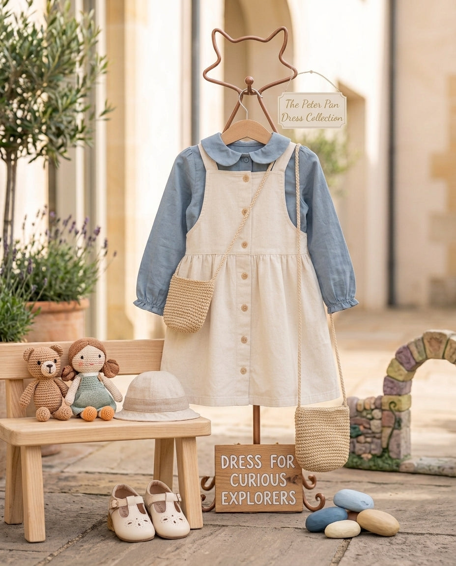 Blue Denim Pinafore Dress