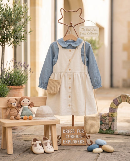 Blue Denim Pinafore Dress